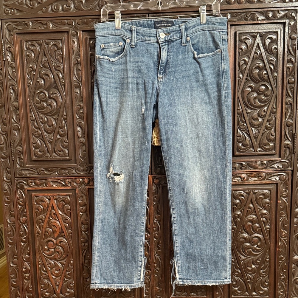 Lucky Brand Women's Straight Leg Crop Jeans in Blue